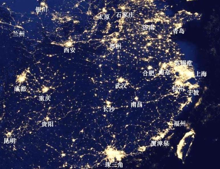 从卫星图片看重庆成都夜景,才知道重庆成都的差距是这样的