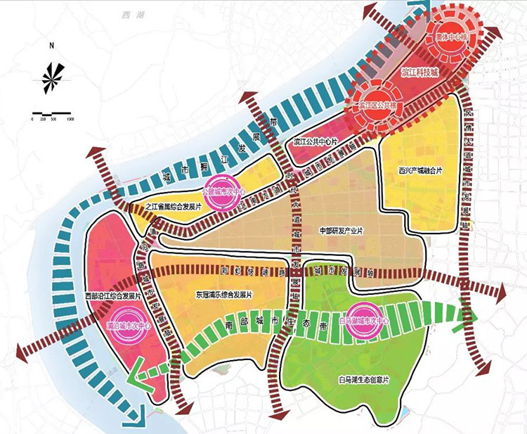 滨江分区规划公示加密地铁线网预留过江通道新建学校