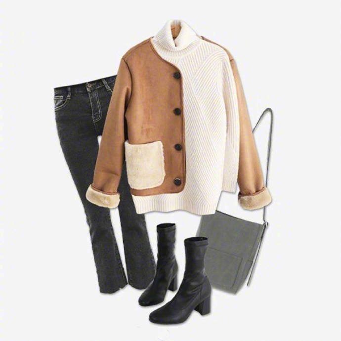 9套冬日保暖简搭,柔和的颜色让冬天都温暖起来