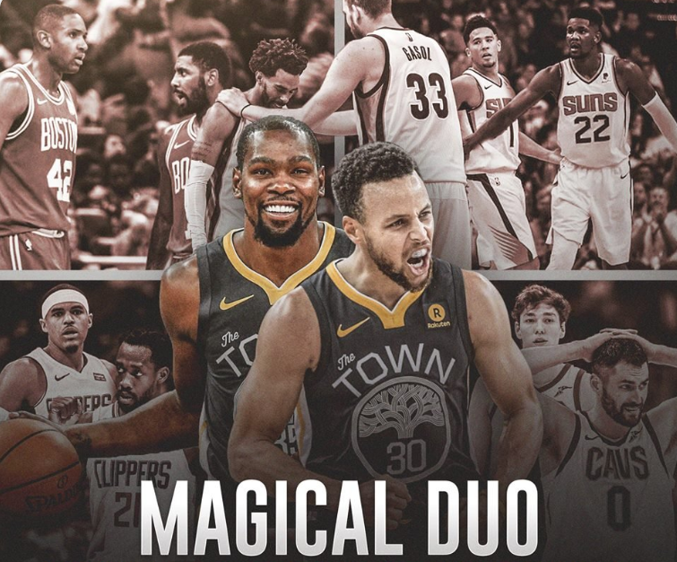 NBA史上最强王炸组合!库里+杜兰特