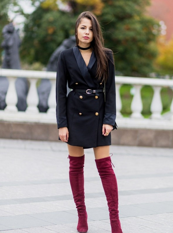寒冬pick时髦的长靴,尽显干练御姐范