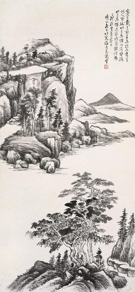 近代画家黄起凤山水画欣赏