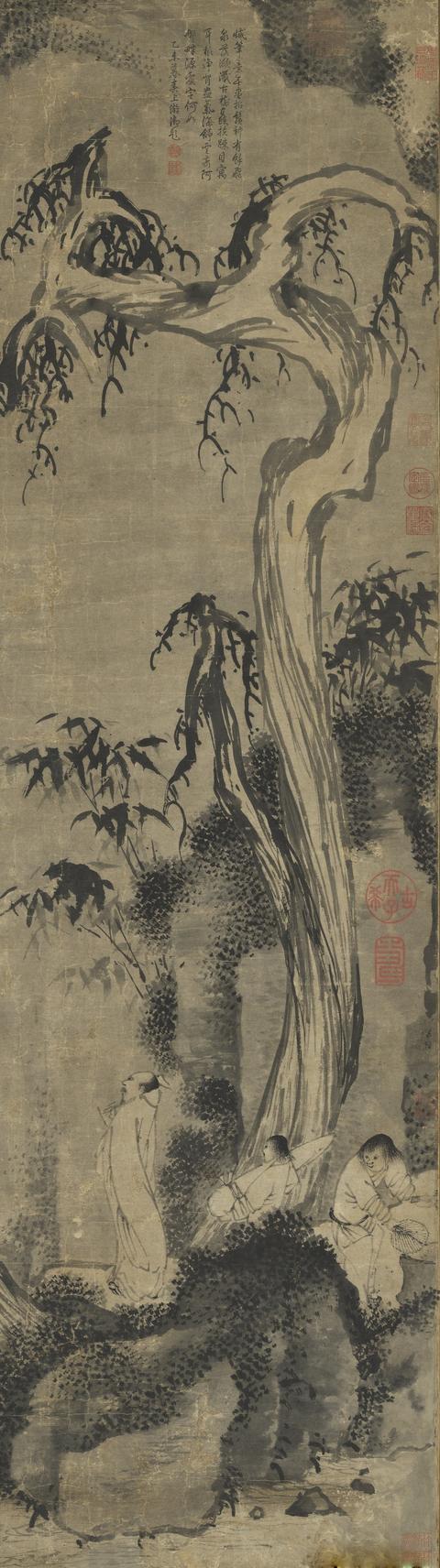 南宋 梁楷《观瀑图》(台北故宫博物院藏)