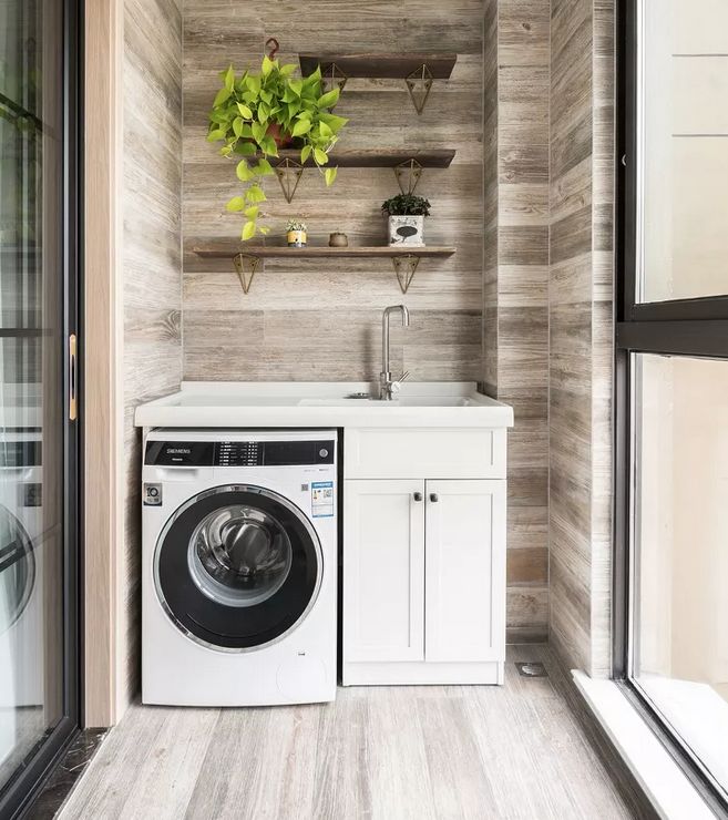 把洗衣机放阳台,原来可以这么美!