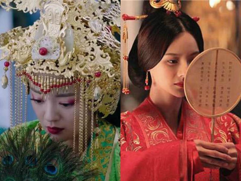 那么当荧幕之上的那些古装女子穿着嫁衣手中拿扇子时,谁的模样最美丽