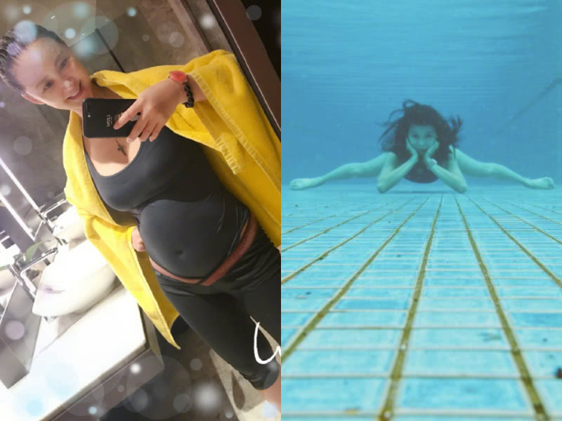 看了陈意涵的游泳孕照,再看张歆艺,网友:一字马一千米让人震撼