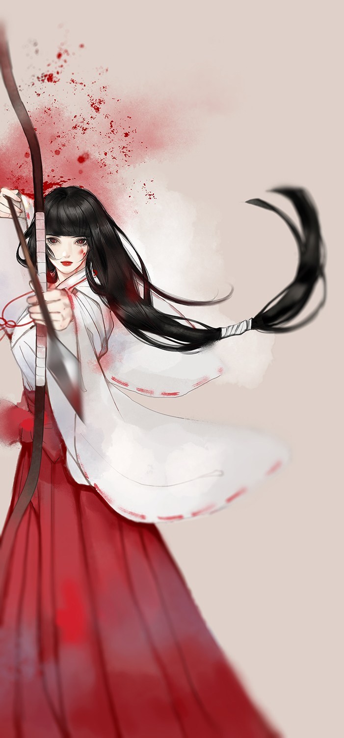犬夜叉,12张你没有的绝美桔梗壁纸,第2张美若真人