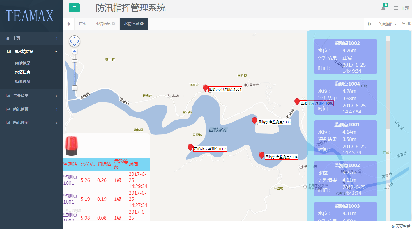 台风"山竹"侵袭天夏科技"防汛指挥管理系统软件"解决内涝问题