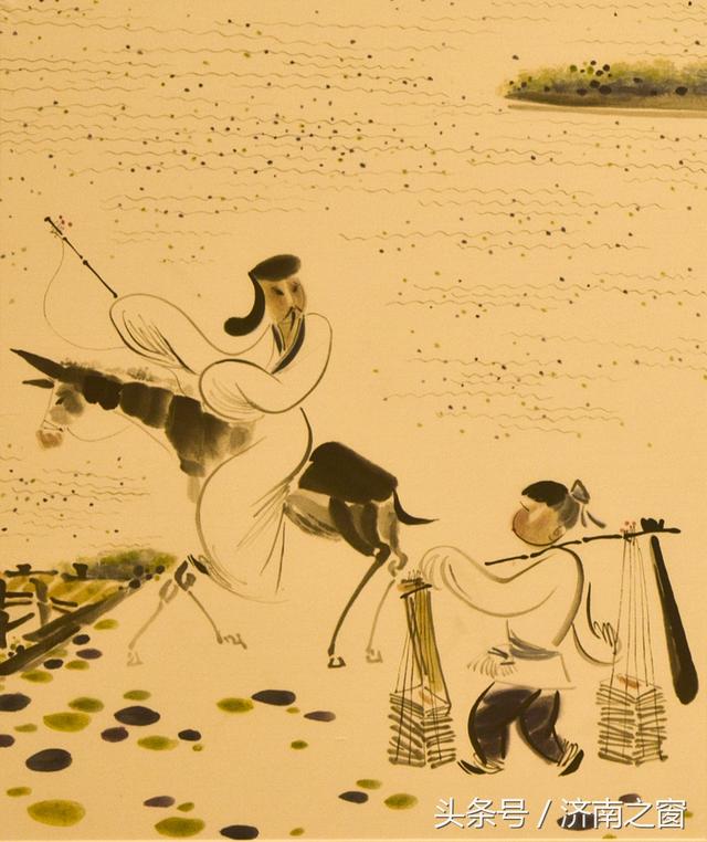 中国画家张立 向新加坡总统哈莉玛赠送《访友图》