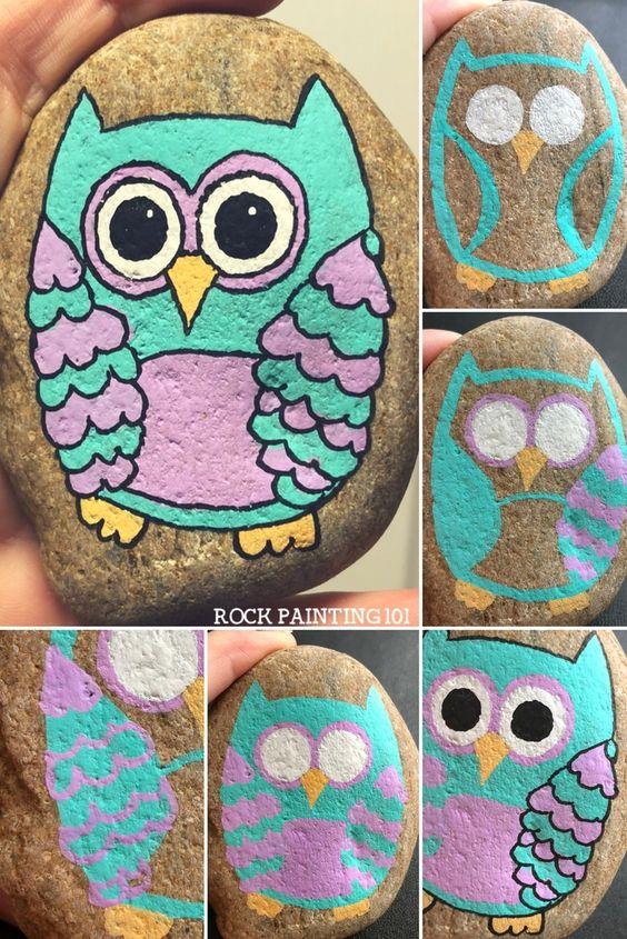 幼儿园手工作业:简单石头画大全,教宝宝将石头玩出各种花样!