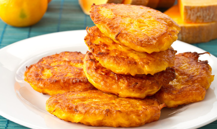 一块南瓜,一碗面粉,不揉面,做孩子爱吃的南瓜饼,特别鲜美好吃