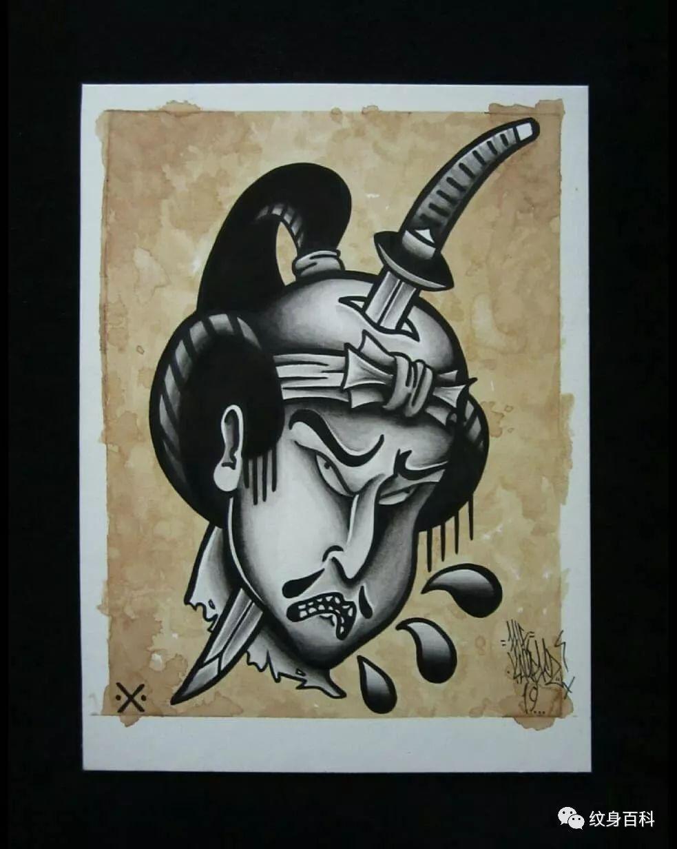 oldschool纹身手稿精选