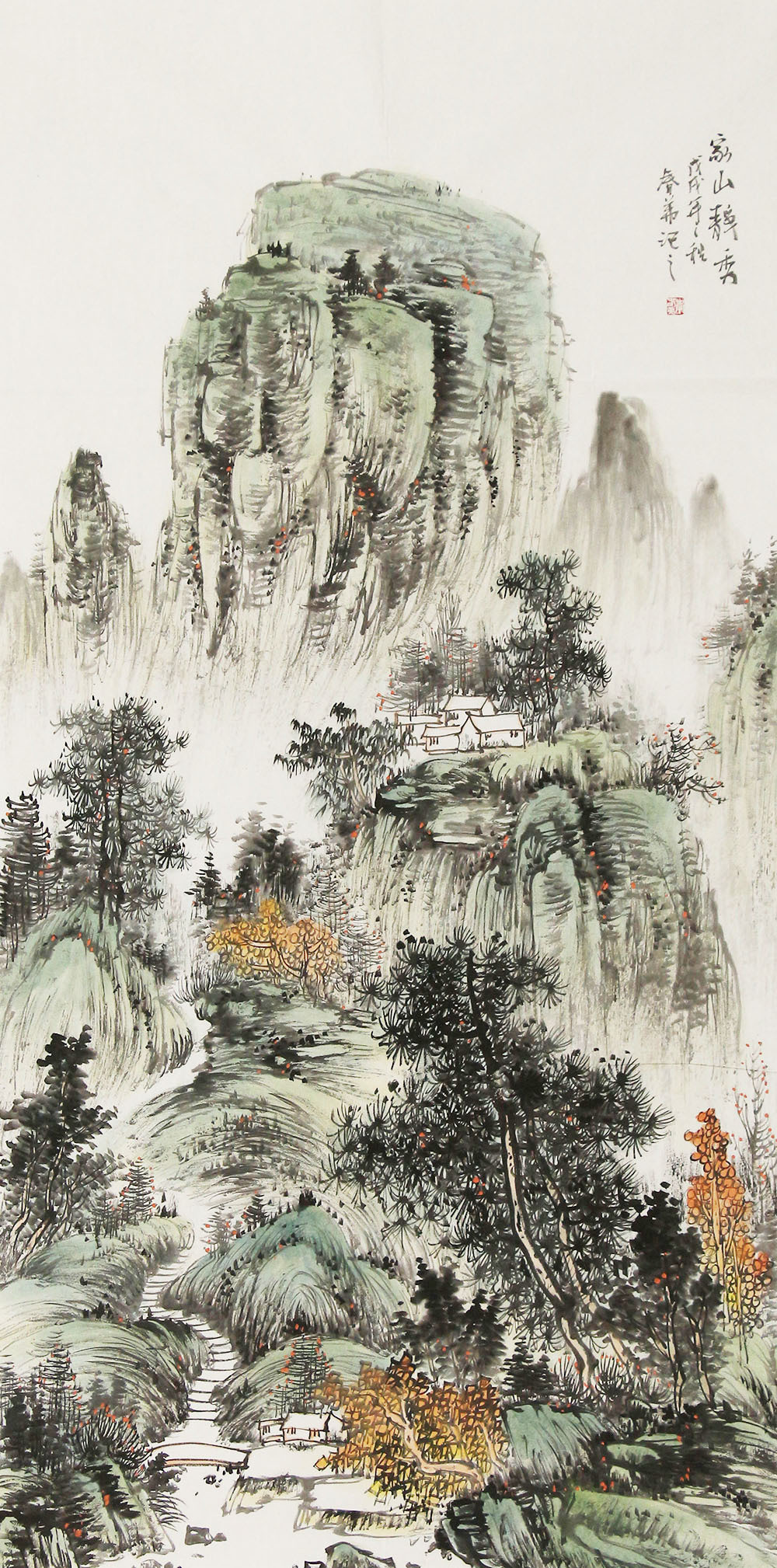 卫春弟山水画作品赏析:画面柔和静美,充满诗情画意