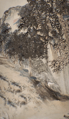 仔细看,画里能寻觅到砍柴的樵夫和牛背上的老翁正缓缓归矣跟随飞鸟