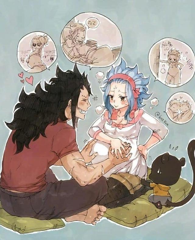 妖精的尾巴:钢铁直男终于迎来了春天,葛吉尔和蕾比婚后甜如蜜!