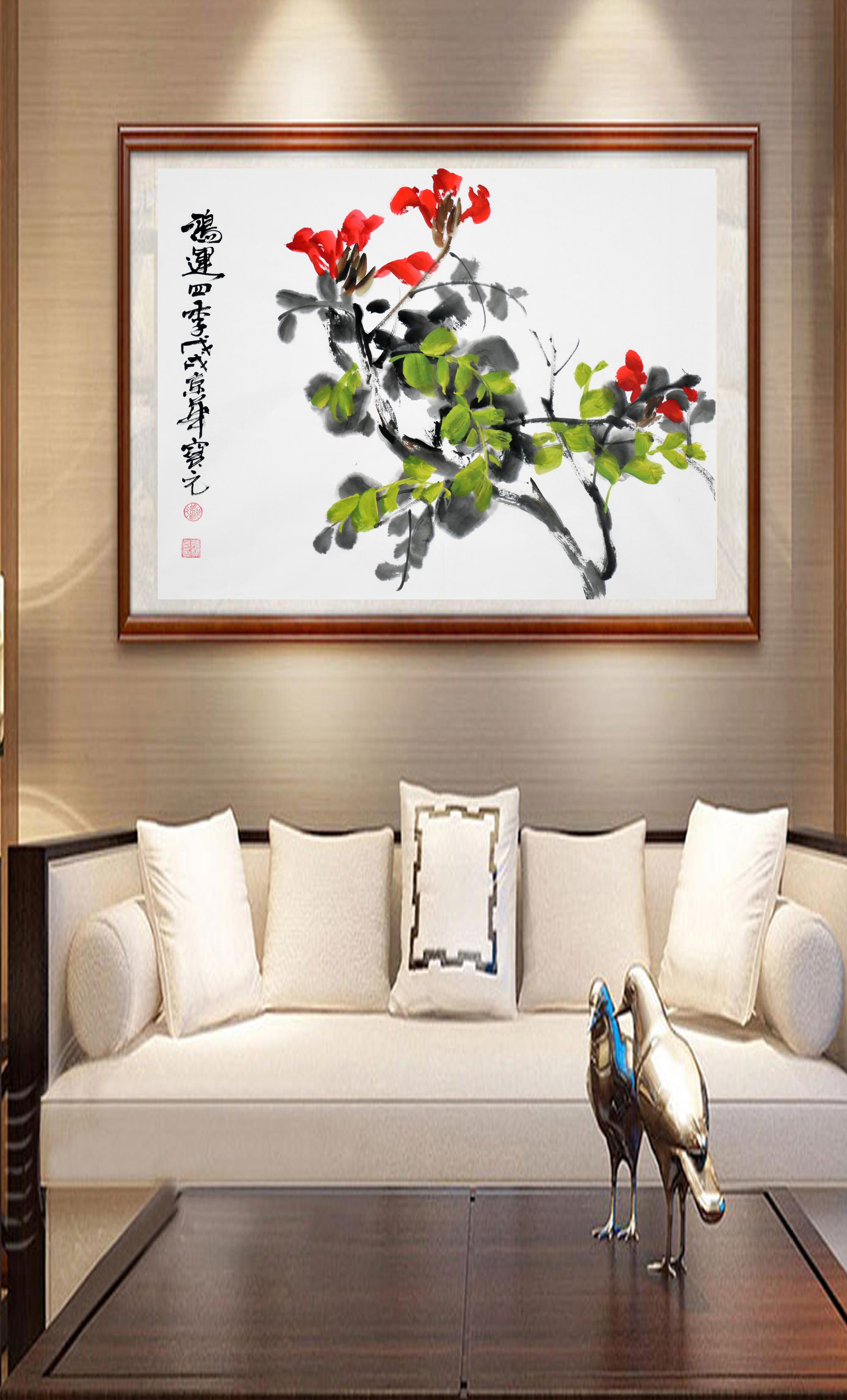 艺术先锋 画家孙宝元西花鸟画作品及场景配图欣赏