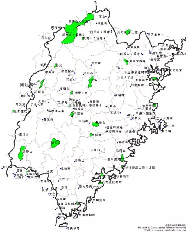 全国及各省自然保护区分布图!