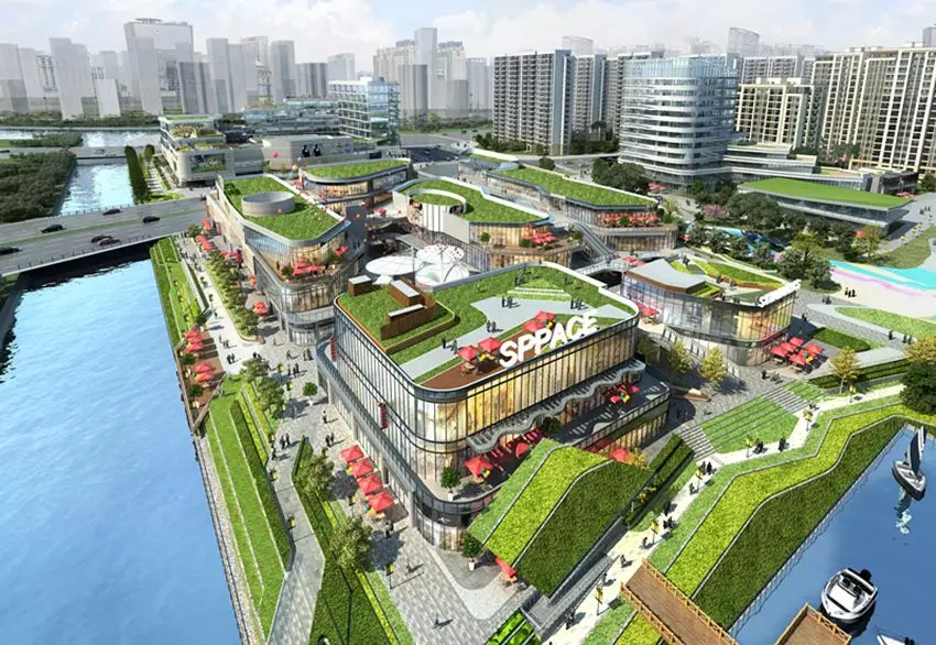 1872·花园坊,就位于美丽的星湖西岸,整个建筑群,层层退台,处处为绿植