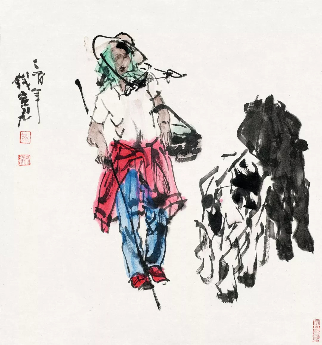 和风 68cm×68cm 2017让语言在生命的奔突中迸发在钱宗飞的作品中