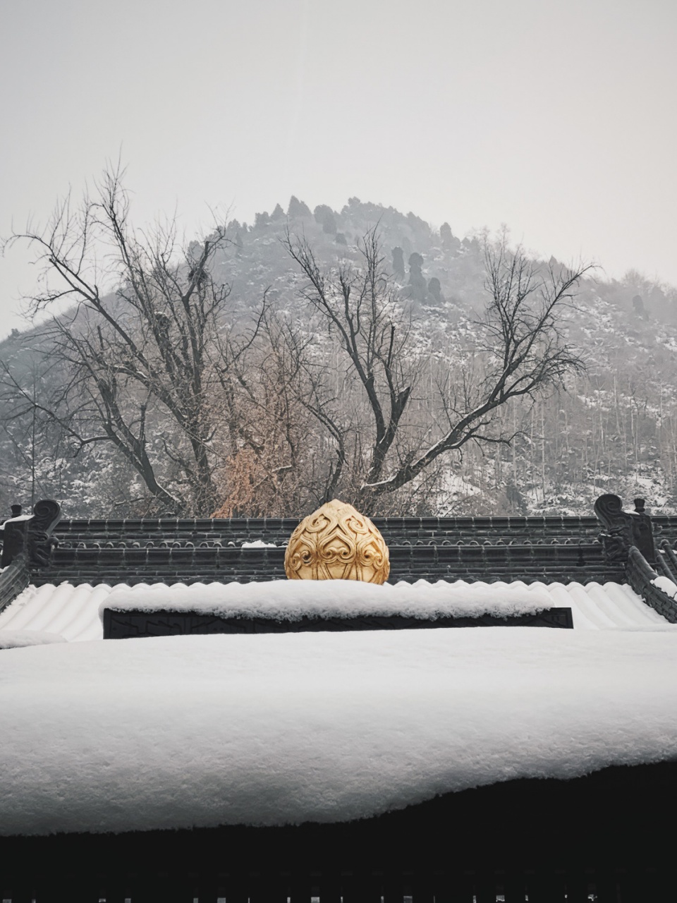 雪落终南山,冬天来古观音禅寺看雪景,很有长安的感觉