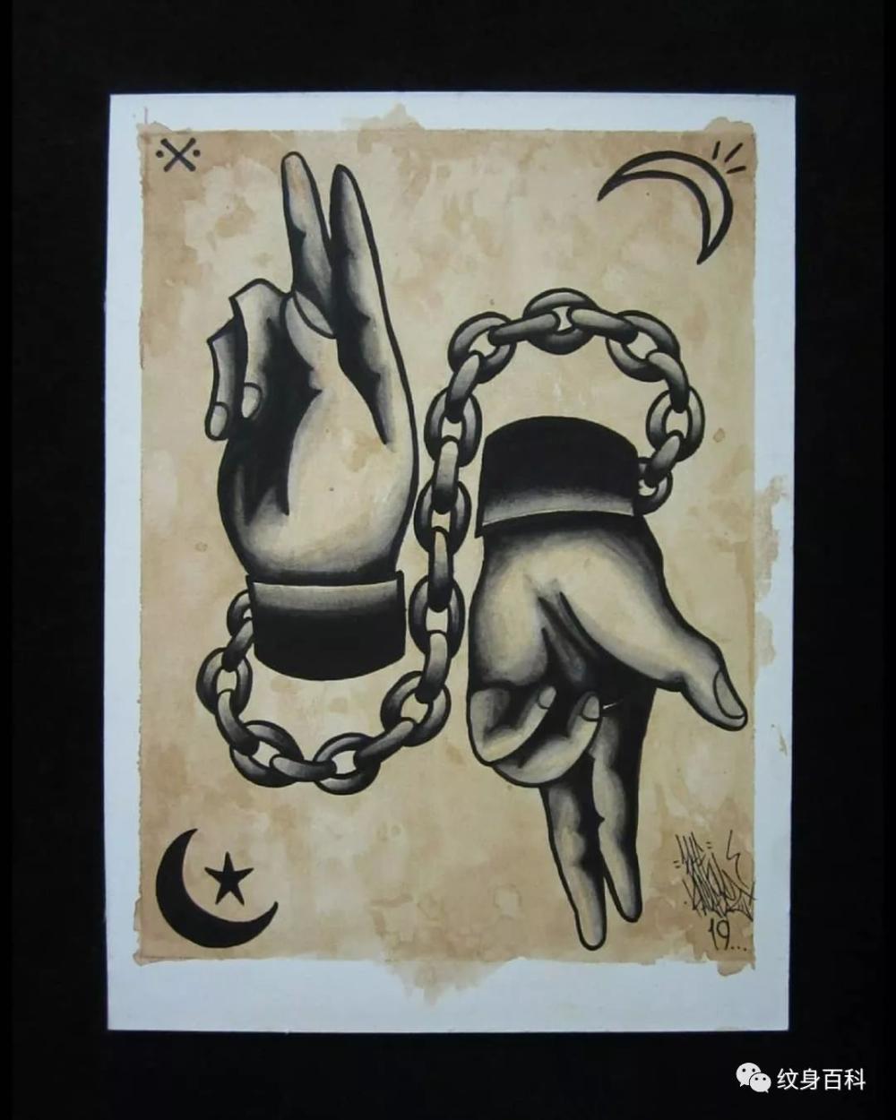 oldschool纹身手稿精选