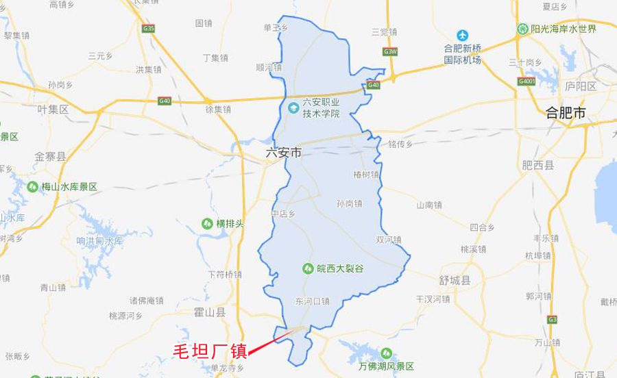 安徽六安金安区最南端镇是全国重点镇有一所著名中学