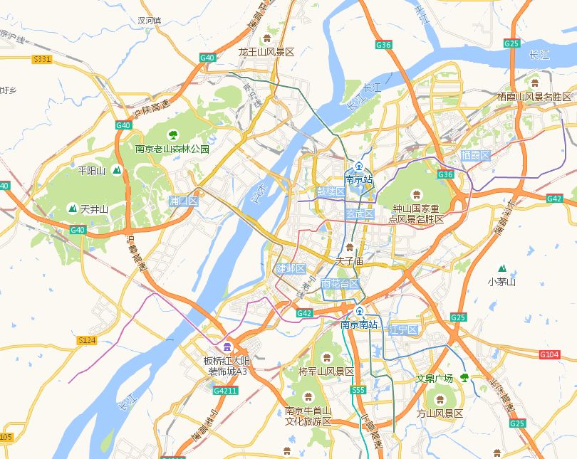 武汉市地形图,以及长江流经市区的走向.