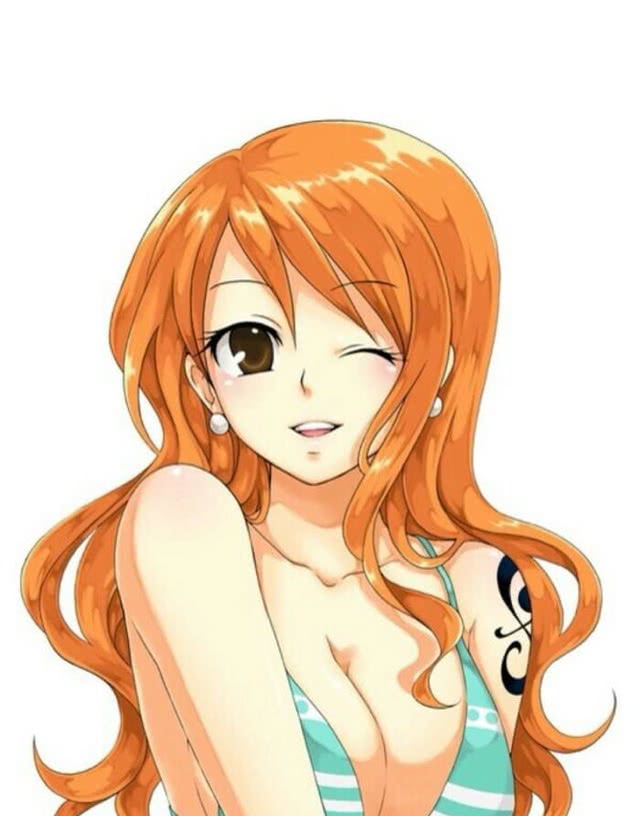 娜美性格奔放人所皆知,穿比基尼是常态,在漫画里被别人看到胸部的次数