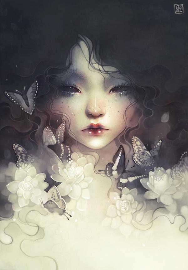 英国插画师一组相当梦幻的人物插画作品!唯美到极致的艺术品