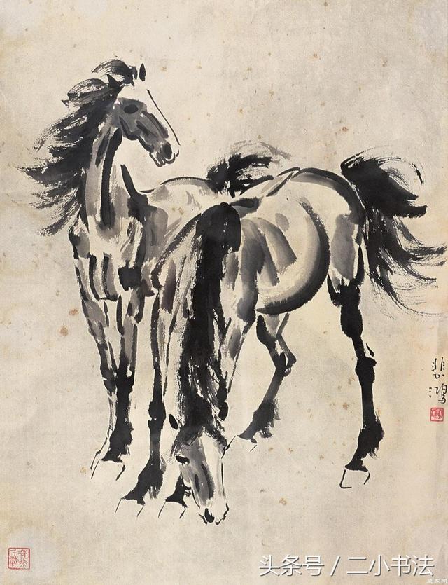 齐白石画马拍卖1380万,网友:徐悲鸿看后会气得醒过来?