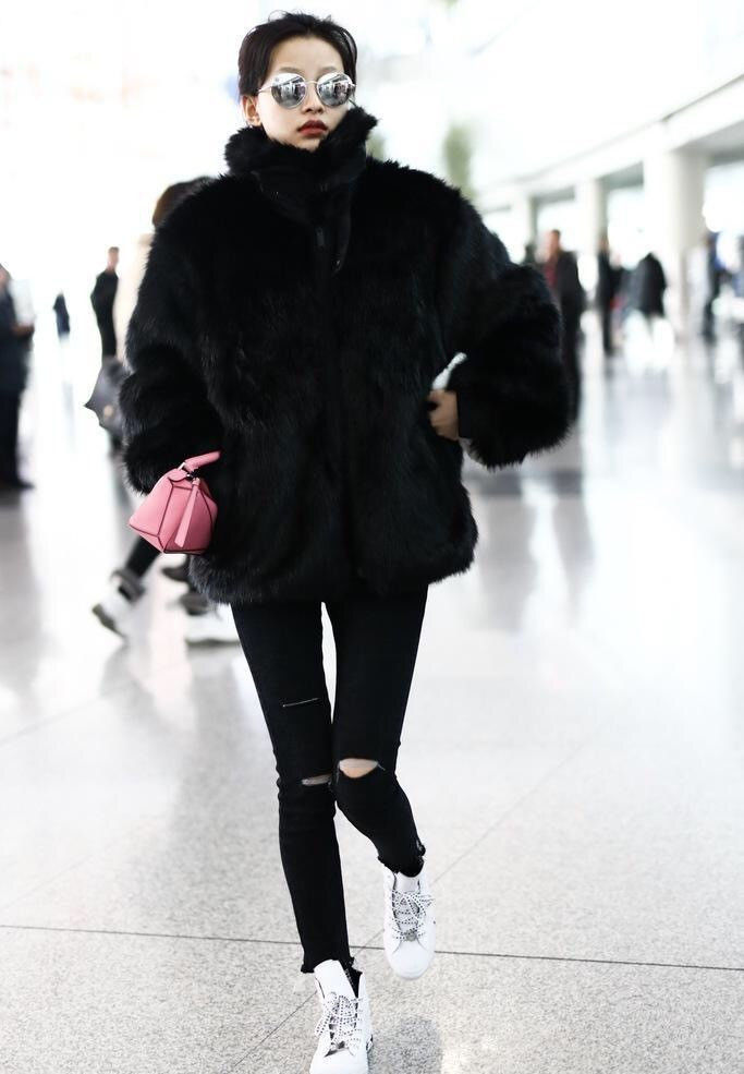 何穗也学孙怡貂皮大衣,贵妇又高级,实力版买家秀穿成了卖家秀