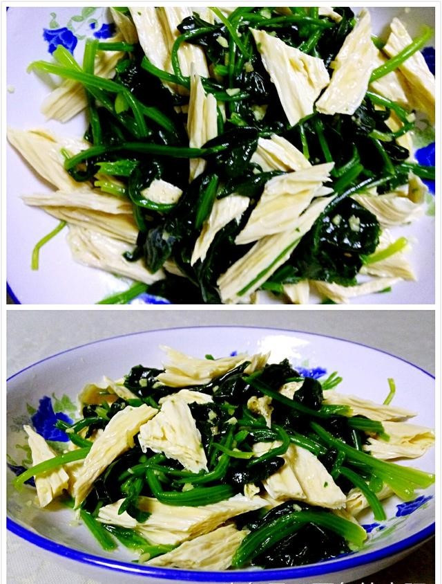 腐竹拌菠菜