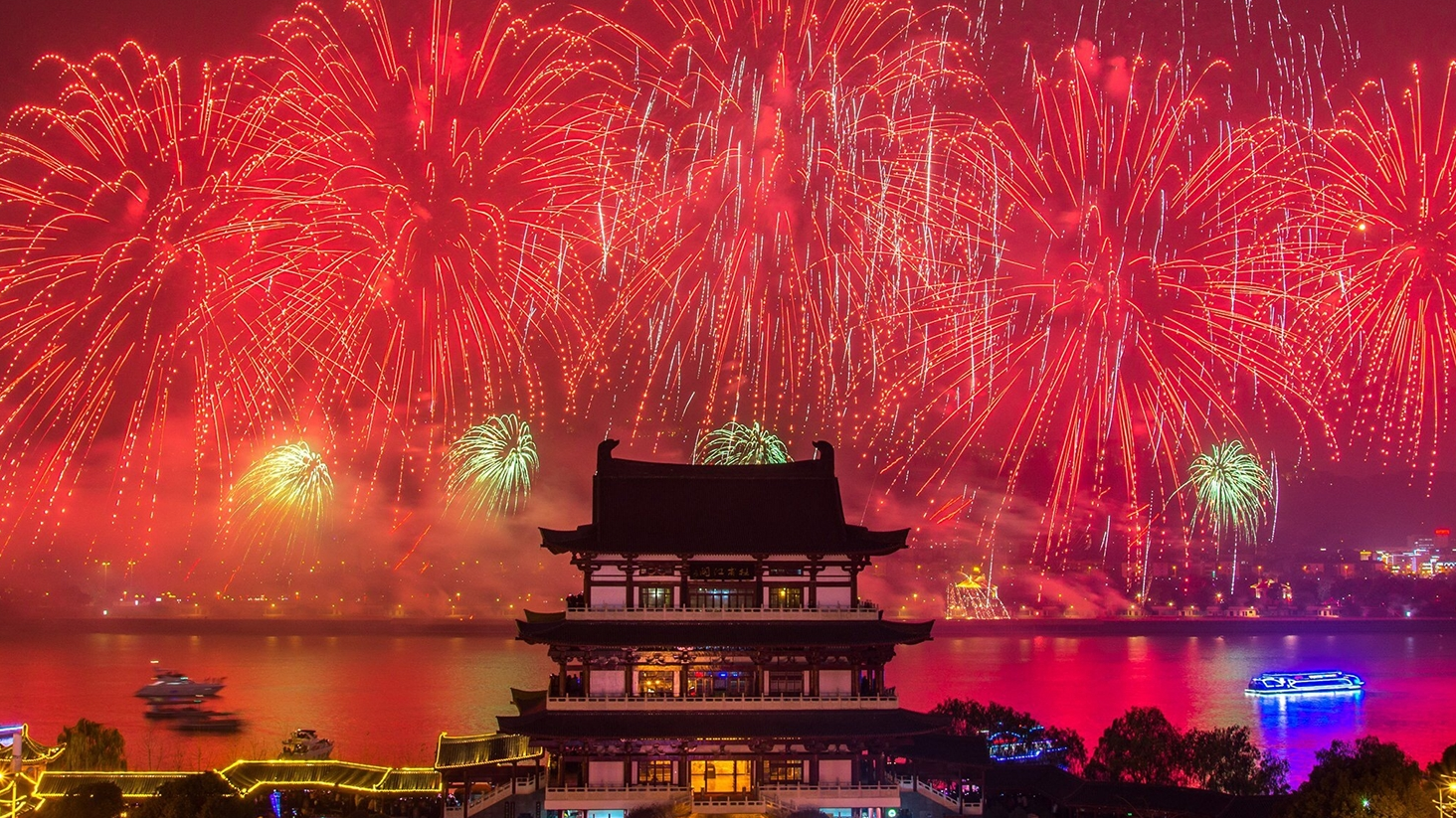 5月22日橘子洲"加场"燃放一次烟花】2018长沙.