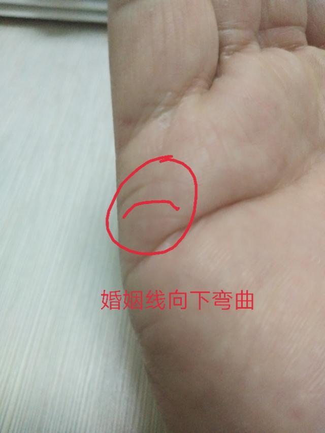 婚姻线下垂,一般带有悲惨的意味,不但婚姻会出现问题,也会因婚姻问题