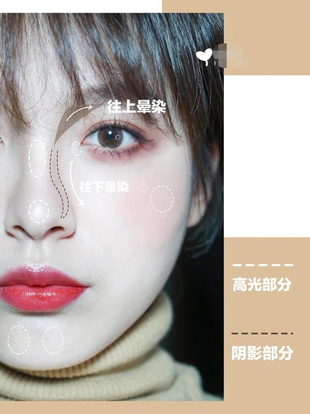 高光修容画法教程|化妆小秘籍,如何画出高鼻梁～告别塌鼻子