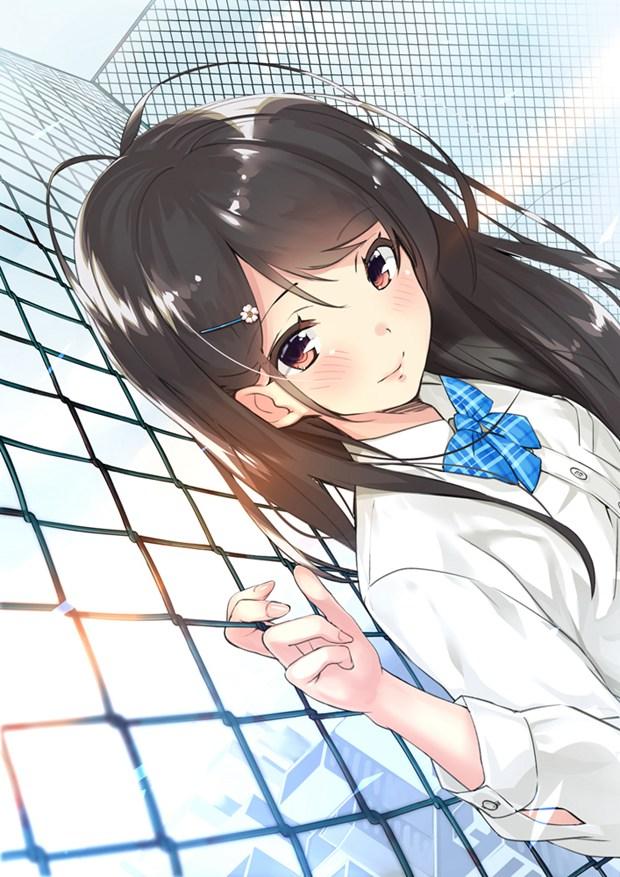 超美的日系二次元校服女生唯美插画图片
