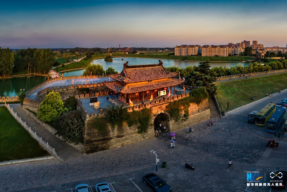 航拍安徽淮南市:楚文化故乡 淝水古战场