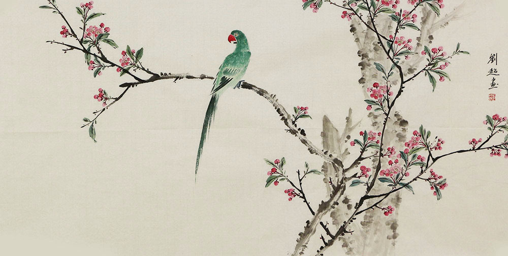 刘超花鸟画作品赏析清逸唯美凸显出灵动优雅的意境