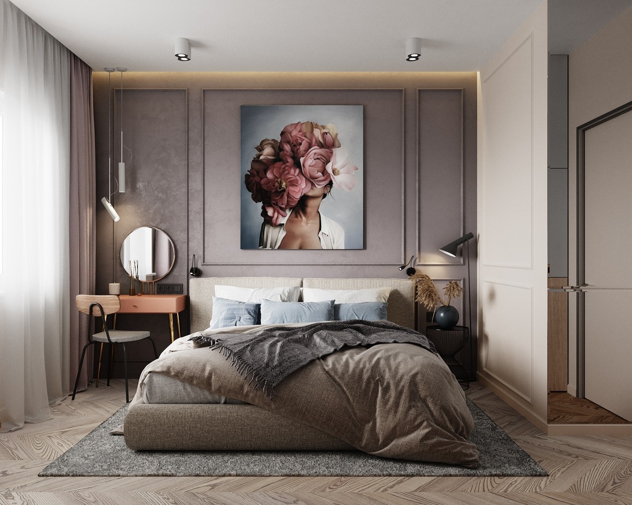 个性的床头背景墙设计,让卧室高级10倍!