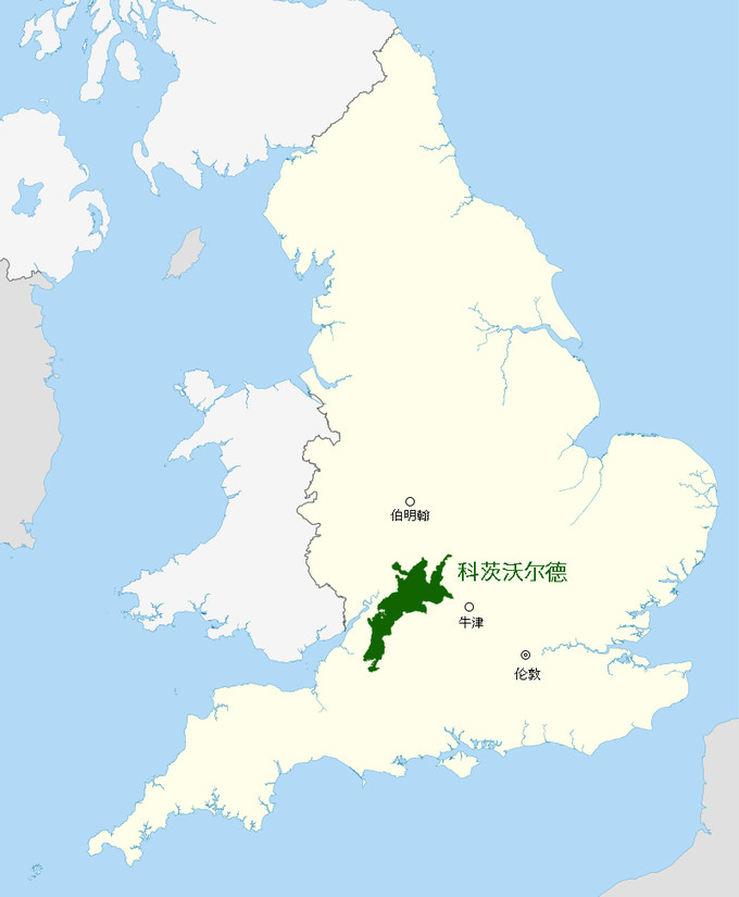 科茨沃尔德属于英格兰的西部地区,在牛津以西,伯明翰以南.