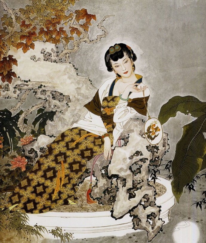 一顾倾人城再顾倾人国项维仁古代仕女画欣赏