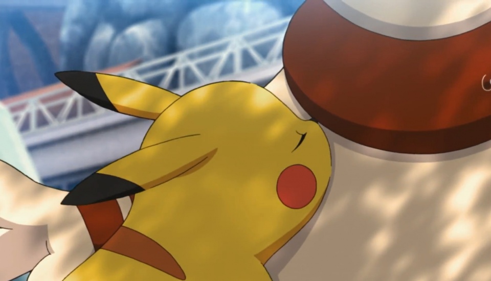 简单,那就是皮卡丘在羞羞嗅嗅的这一只神奇宝贝,当然啦,它就是图图犬