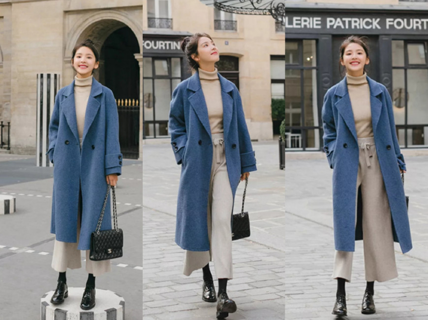 今冬很流行的雾霾蓝色大衣,搭配对的鞋子穿会更美!