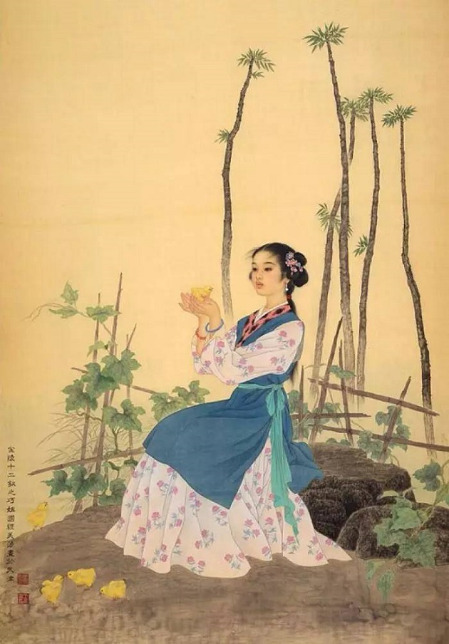王美芳:当代工笔人物画名家,画作流光溢彩,美不胜收