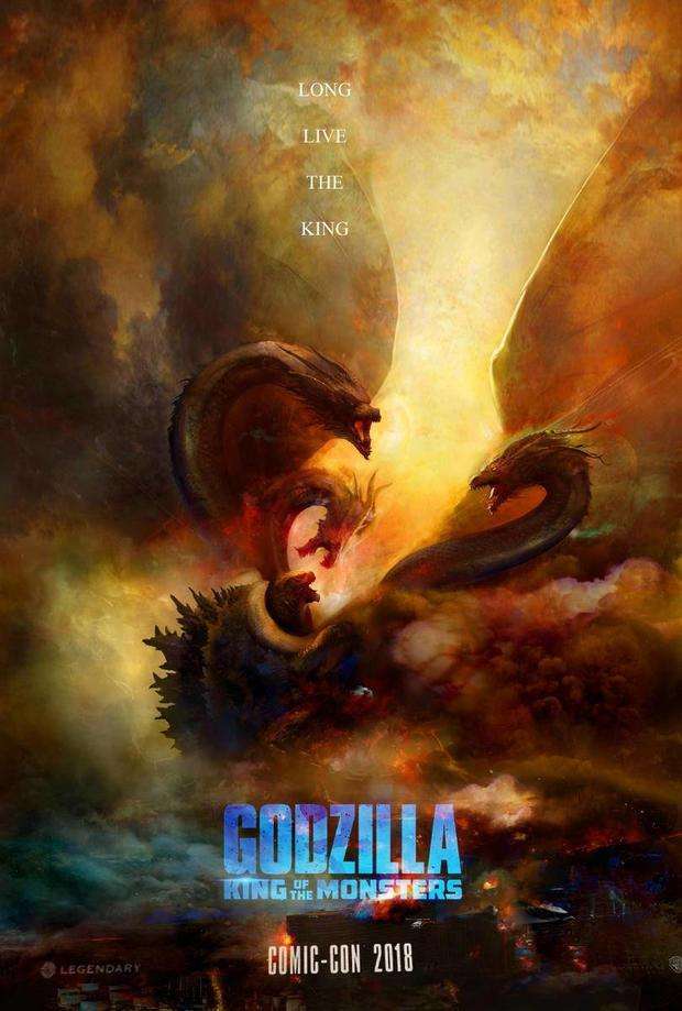 《哥斯拉2》新海报大受好评, 胖嘟嘟的哥斯拉将迎战三头巨兽!