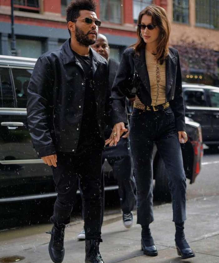 超模bella与盆栽哥复合狂秀恩爱, 路边十指紧扣穿搭默契十足