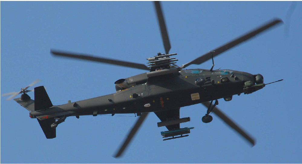 图为武直10专用武装直升机从发展来看中国的武直10的确落后了,ah-1做