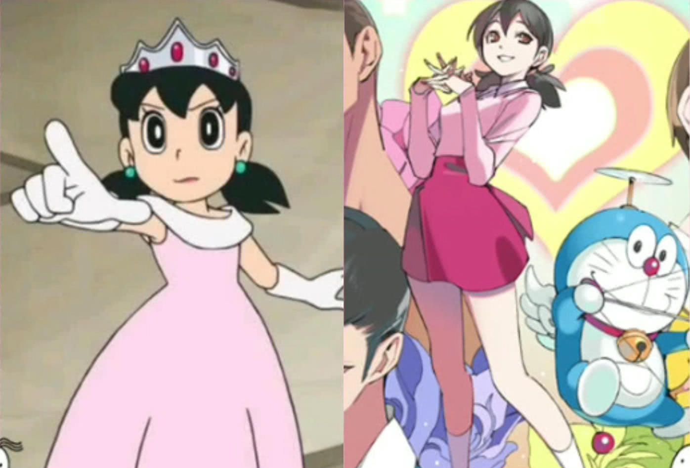 当童年动画人物长大之后,蜡笔小新变帅哥,静香变成大美女