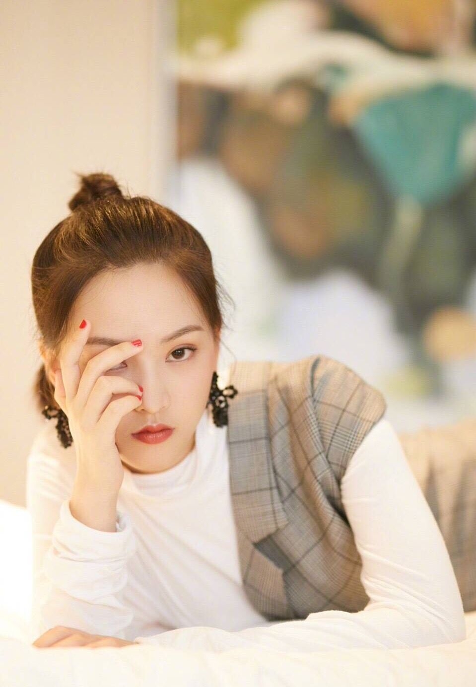 黄灿灿凹马尾辫,美如仙女下凡,也太好看了吧!