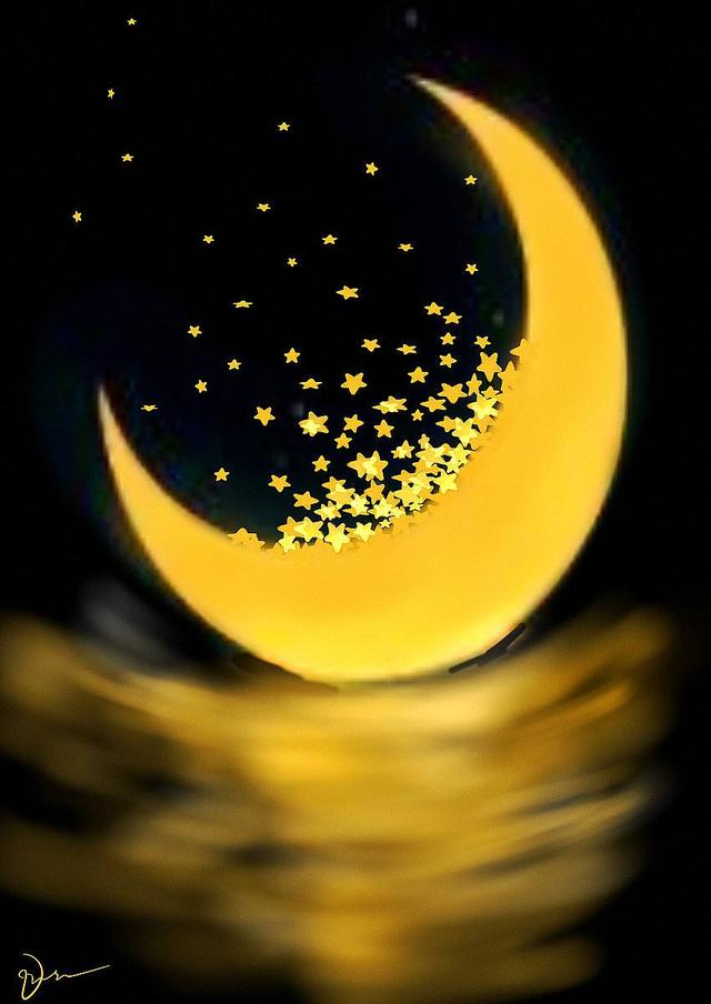 不知道是谁第一个叫出了月牙像小船的比喻,虽然俗套,却很温暖